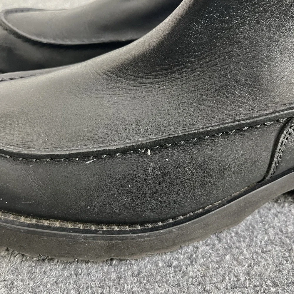 Polo Ralph Lauren Chelsea Boots Mens 9.5D Black Leather Chunky Lug Sole Vintage